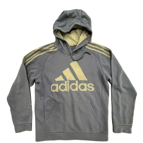 Y2K Navy Blue Adidas Large Logo Sweatshirt Hoodie Sz Small - Picture 1 of 4